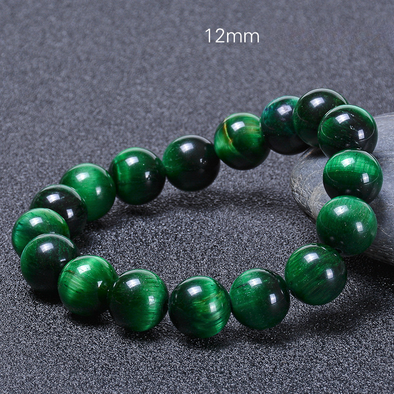 Pulsera de cuentas hechas a mano de tigre verde natural al por mayor